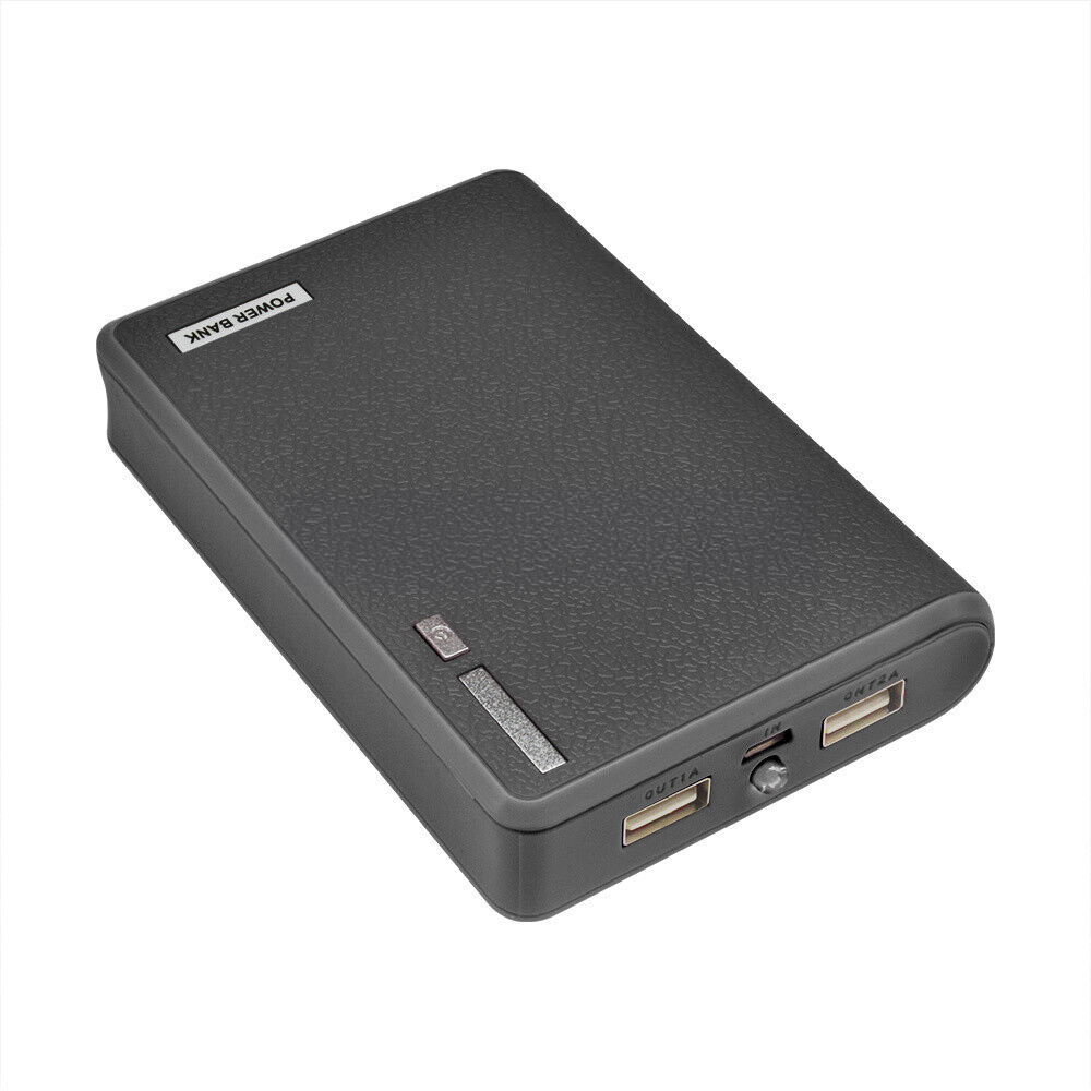 Power Bank Gehäuse 20.000mAh Schwarz für 4x 18650 Lithiumbatterien