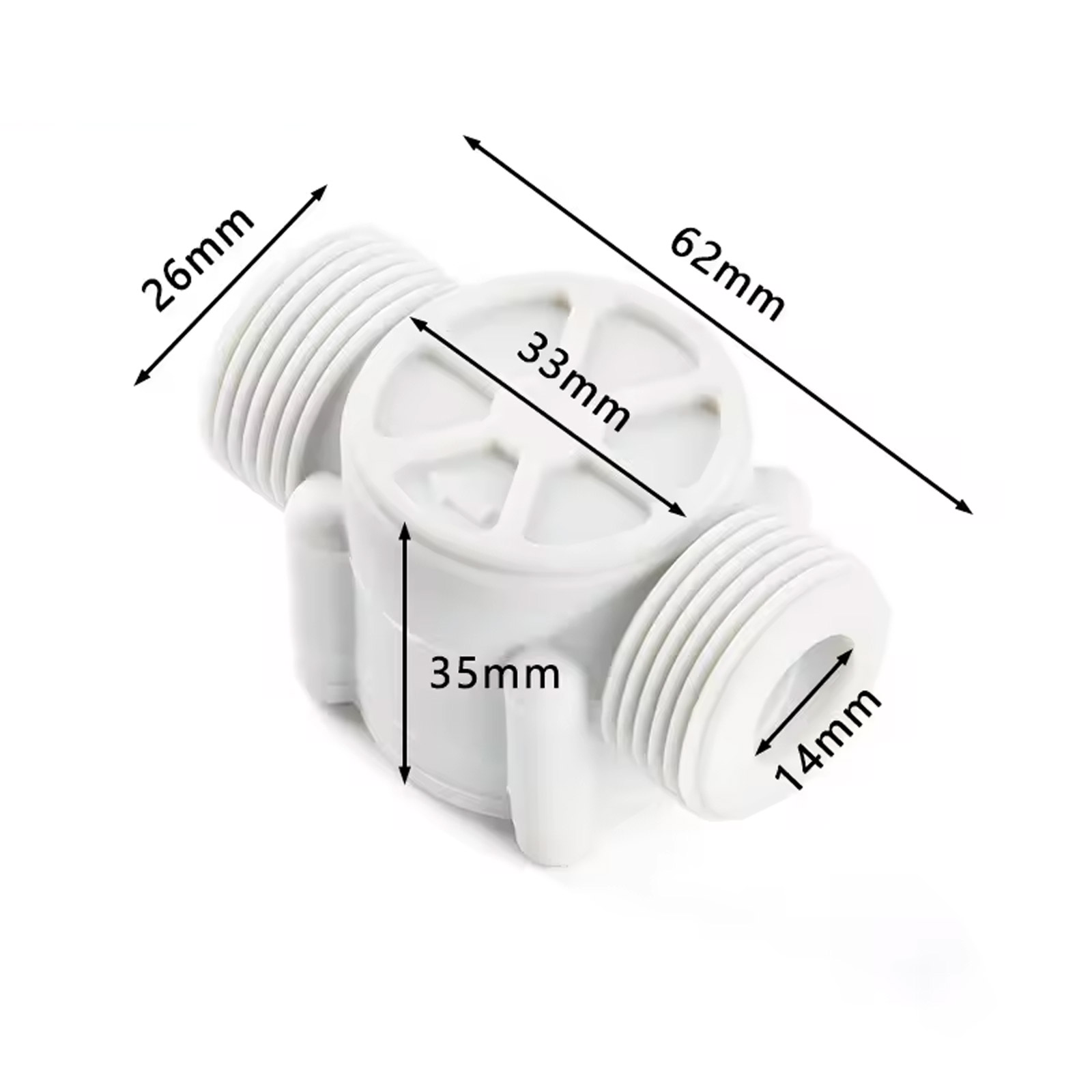 Wasserdurchflussschalter mit Hall-Sensor – 5–24V DC, 3-polig, S403
