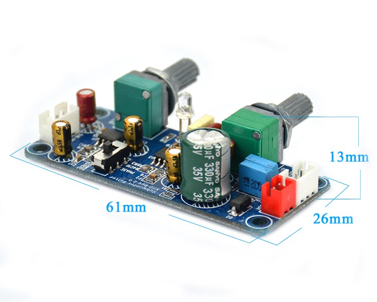AIYIMA Low Pass Subwoofer Vorverstärker Board DC 9–32V mit Bassregelung