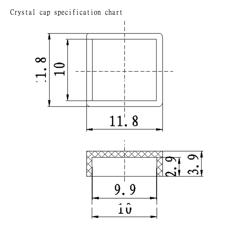 10x A14 Keycaps gelb mit transparenter Abdeckung für 12×12×7,3 mm Taster