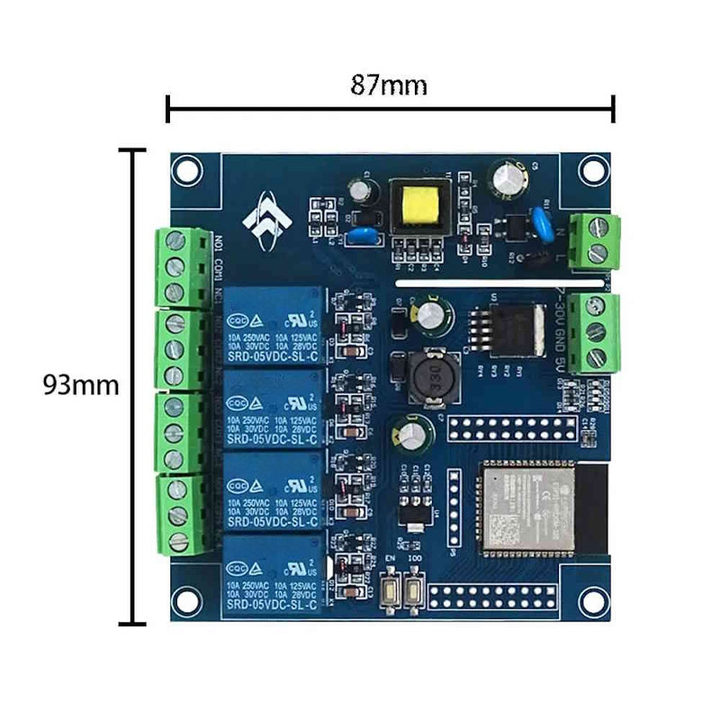 4 Kanal Relais Modul ESP32 Wifi Bluetooth