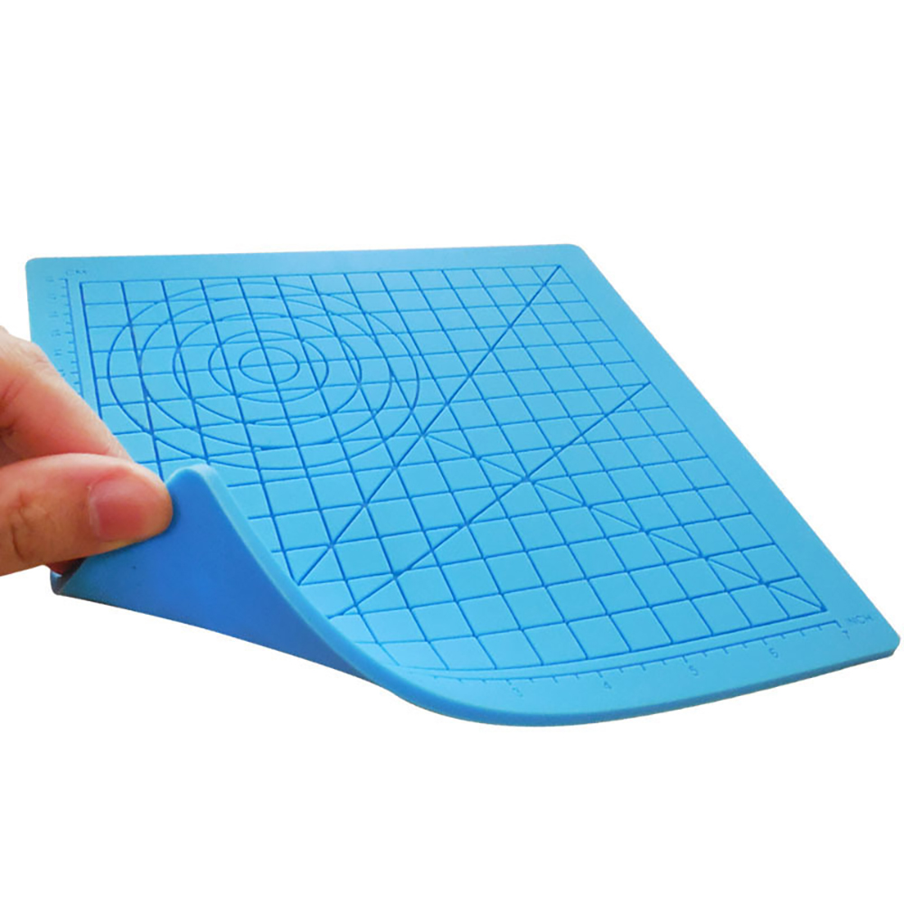 3D-Druckstift Matte Unterlage Design Pad mit geometrischen Formen 177x177mm blau