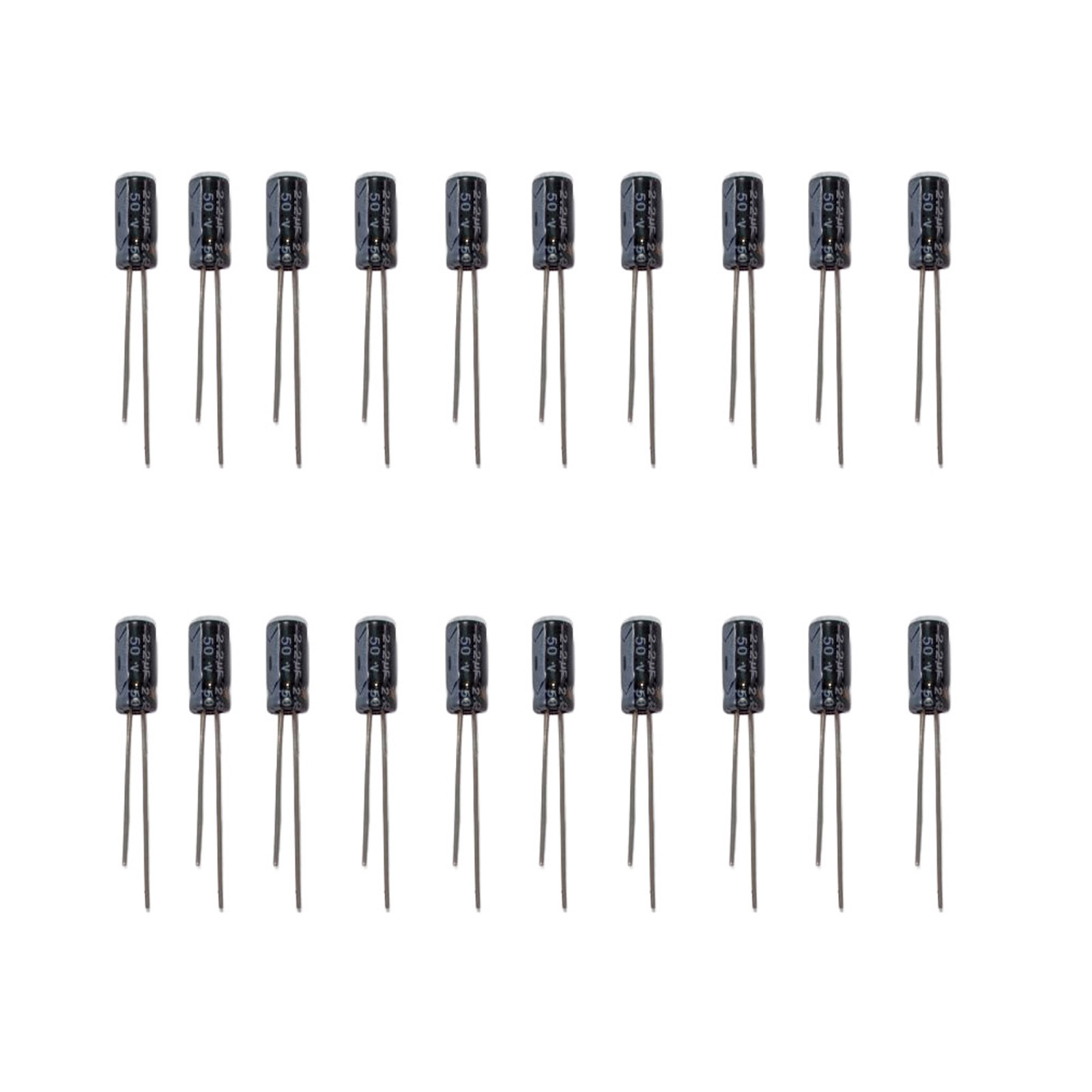 20x Elko Elektrolytkondensator 50V 2.2UF 5x11mm Radial