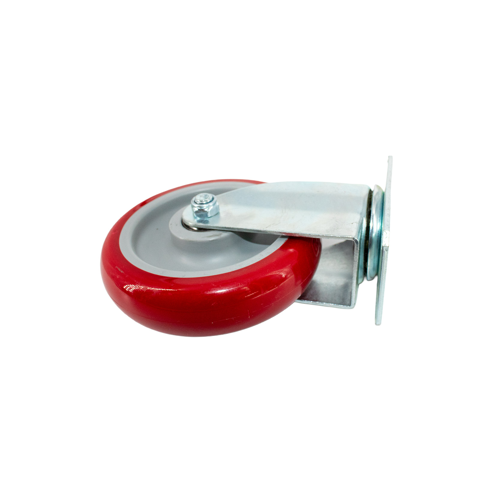 Lenkrolle 100mm 360° drehbar Rot – Transportrolle bis 110kg Traglast