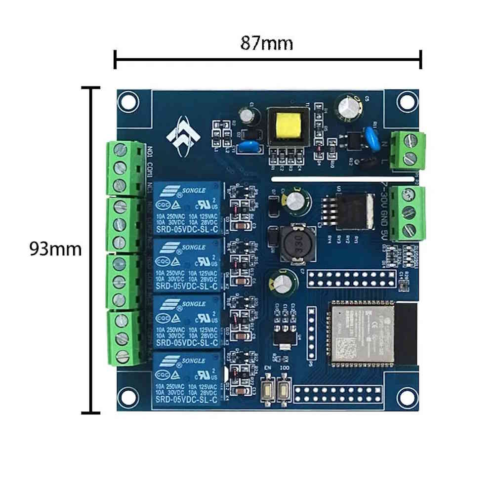 4 Kanal Relais Modul ESP32 Wifi Bluetooth
