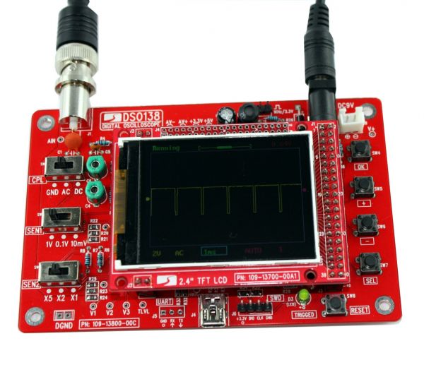 DSO138 2.4" TFT Digitales Oszilloskop - fertig aufgebaut