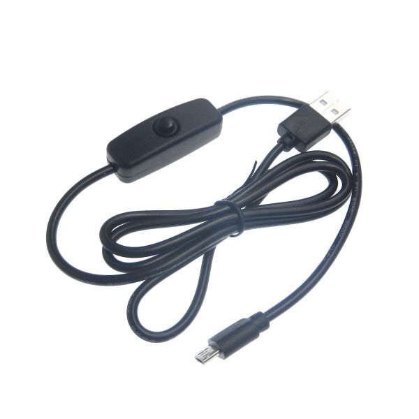 Micro-USB Kabel mit An/Aus-Schalter für Raspberry Pi