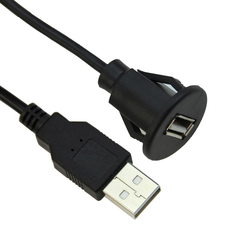 USB 2.0 A Stecker auf USB A Buchse Panel Mount 100 cm