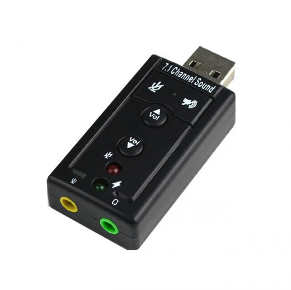 USB Soundkarte mit Virtual 3D Soundeffekt 7.1 Surround