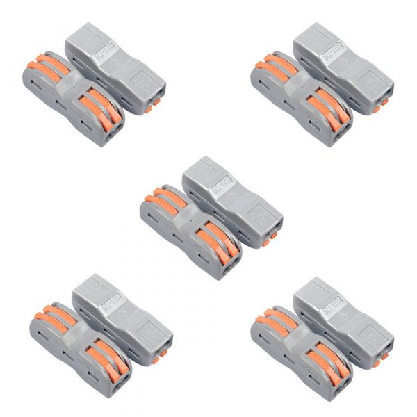 5x Universal Kabelverbinder 2-polig