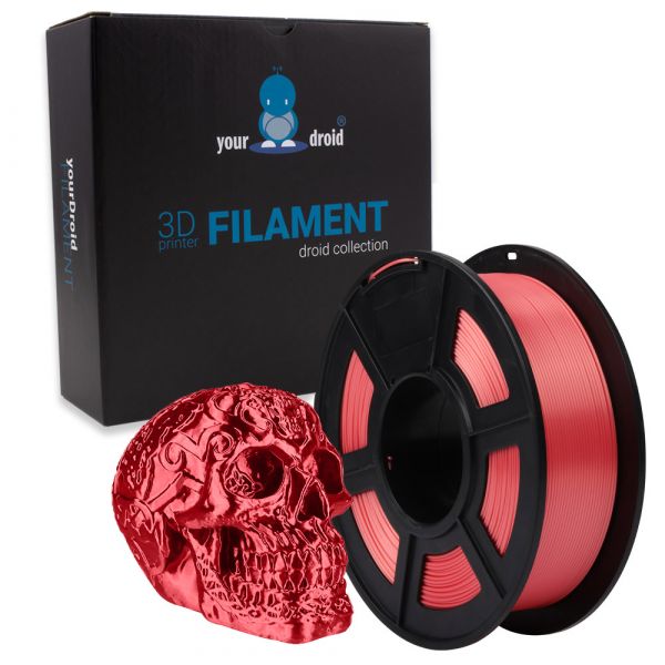 yourDroid BioSilk PLA PLUS Filament Rot 1.75mm 1kg