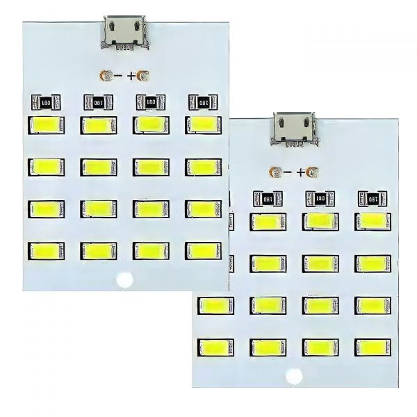 2er Set 16 Led Panel 5V MicroUSB