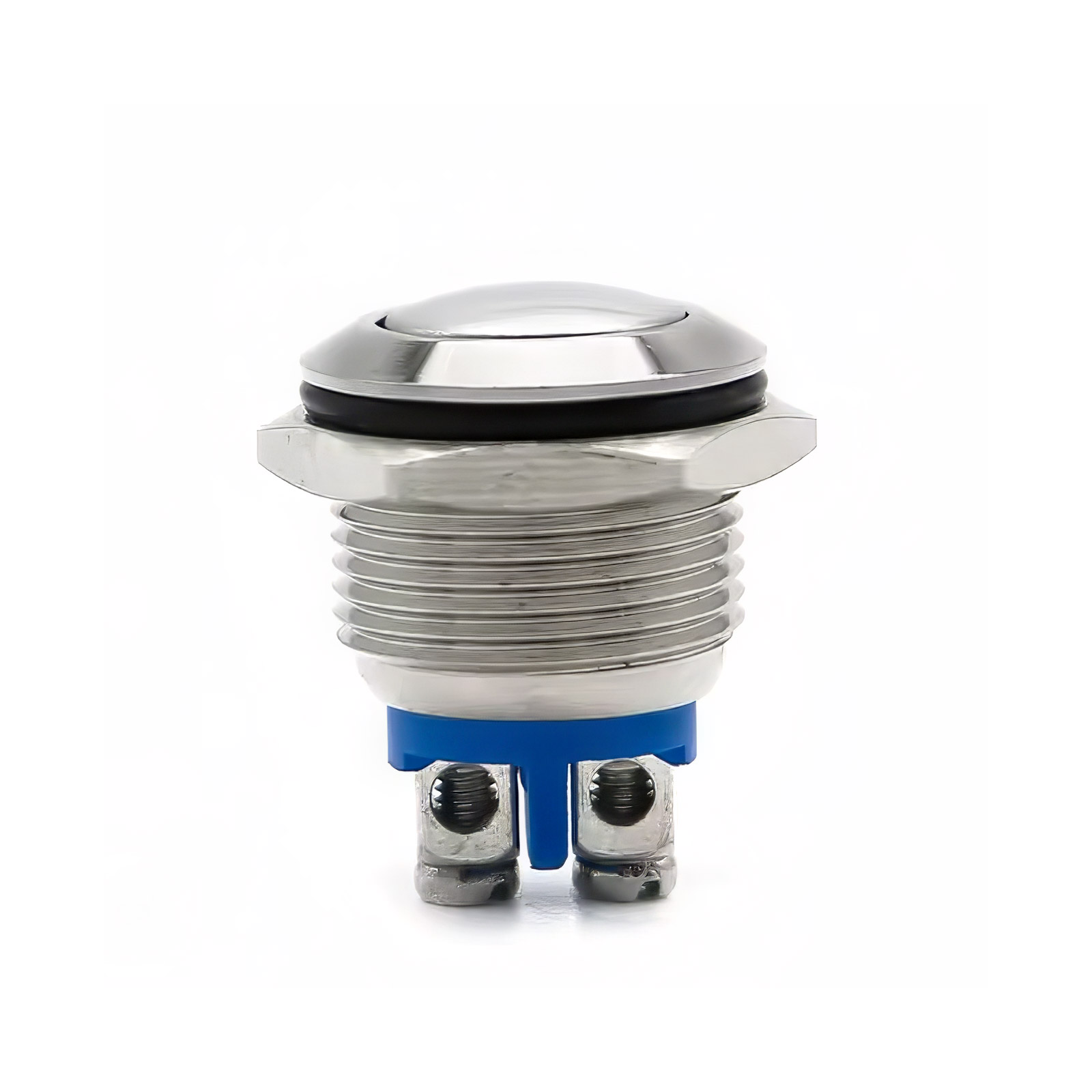 LED Druckschalter Edelstahl 16mm - Wasserdichter Taster Mit Punkt-Beleuchtung IP67