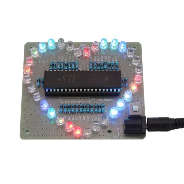 Bausatz Farbenfrohes LED Herz
