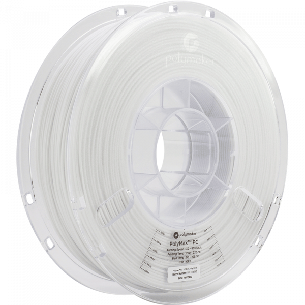 Polymaker PolyMax Tough PC Filament Weiss 1.75mm 750g