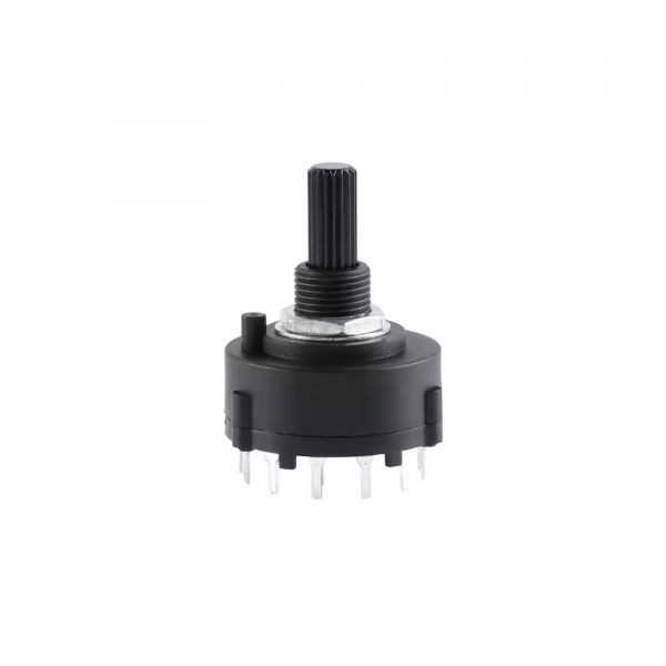 RS26 Drehschalter 4-polig, 3 Positionen – Single-Deck mit 15 mm Griff