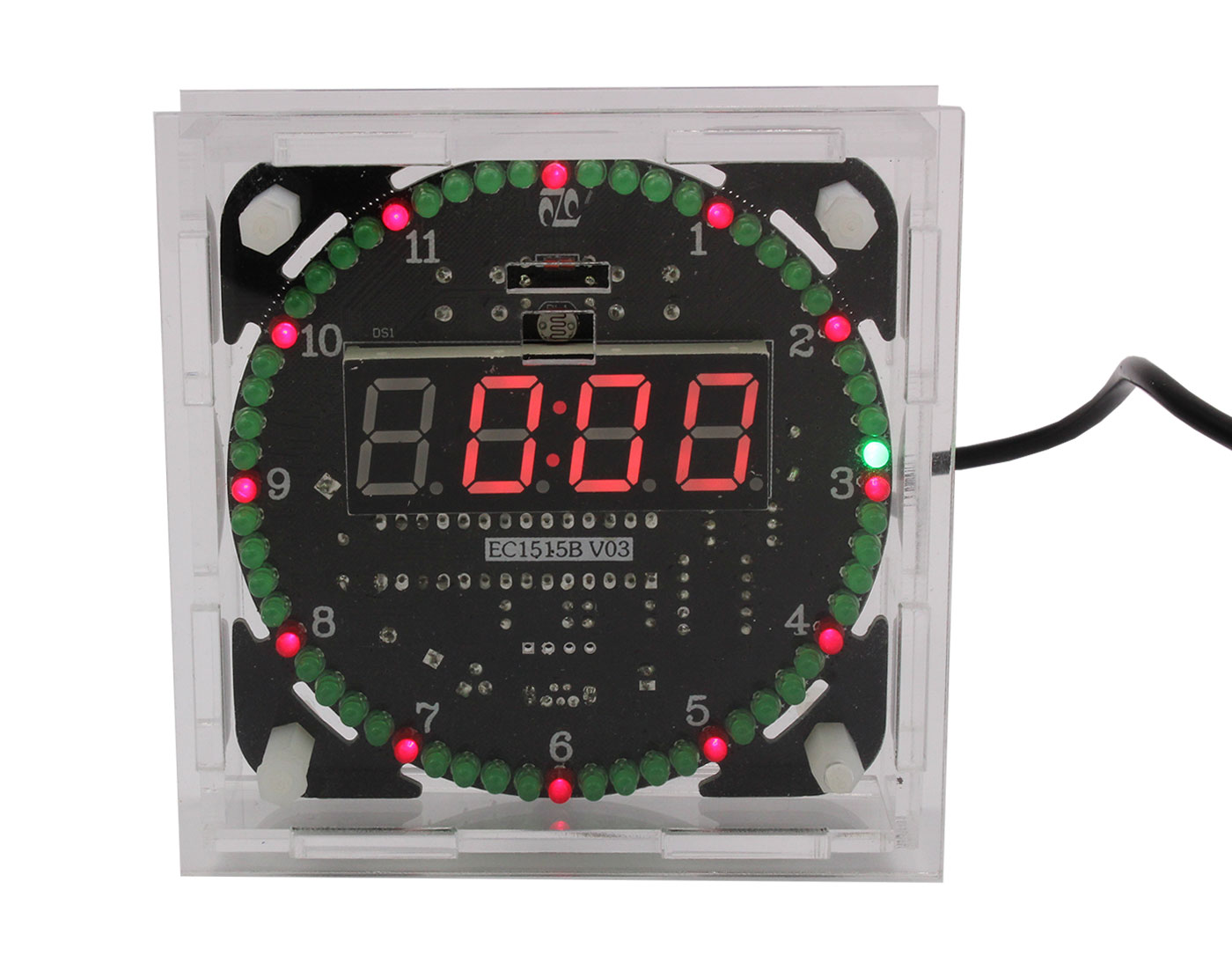 bausatz rotation led uhr ds1302 mit gehause roboter bausatz de