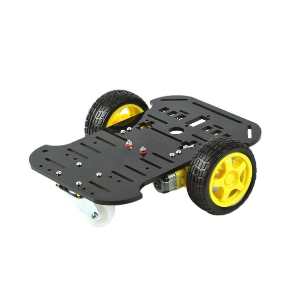 2WD Smart Car Chassis Plattform für Arduino Roboter (schwarz)