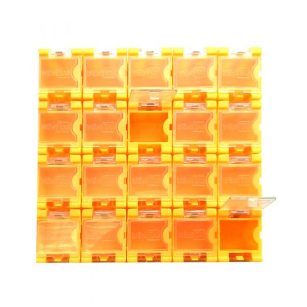 20x Container Box (leer) für SMD Bauelemente - orange