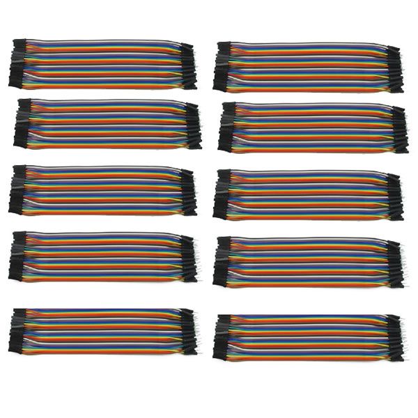 10x 40 Pin Dupont Kabel Buchse-Stecker 20 cm