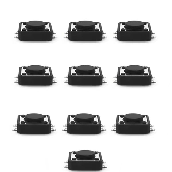 10x Taster 12x12x4,5mm SMD – Microtaster Druckknopf für Leiterplattenmontage