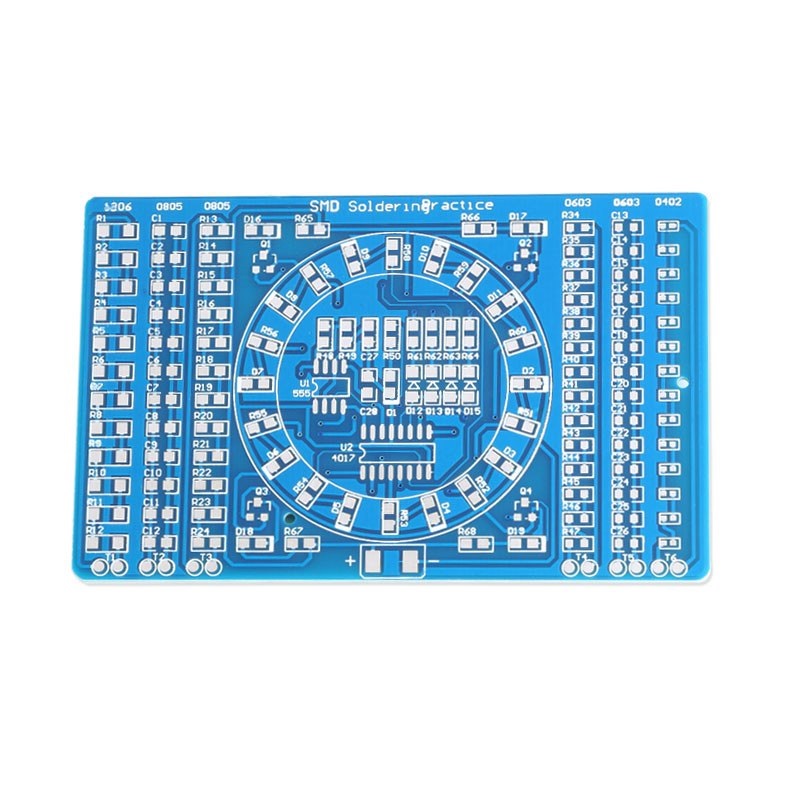 Bausatz SMD Übungsplatine Lauflicht (für Fortgeschrittene!)