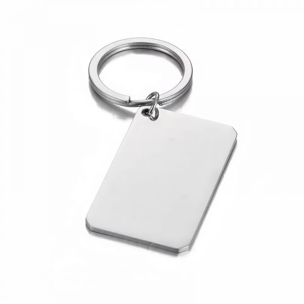 Edelstahl Schlüsselanhänger Rohling 30x50 mm Silber – Blanko Gravur Tag DIY