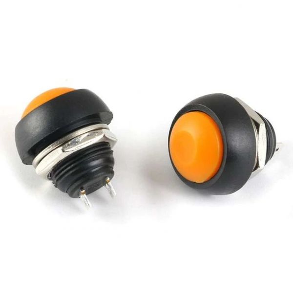 Drucktaster Button Schalter Orange 12mm 250V 1A