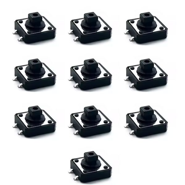 10x SMD-Taster 12x12x7,3mm Microtaster für Leiterplattenmontage