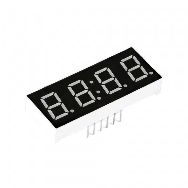 7-Segment Uhranzeige 4 Bit Clock Rot Common Cathode