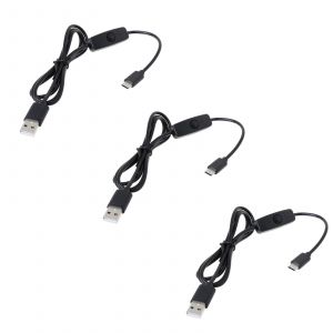 3x USB auf USB-C Kabel mit An/Aus-Schalter für Raspberry Pi 4 1m 3x USB auf USB-C Kabel mit An/Aus-Schalter für Raspberry Pi 4 1m