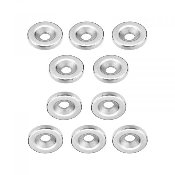 10x N52 Neodym-Senkmagnete Ø15x3 mm mit 4 mm Bohrung – Extra starke Haltemagnete