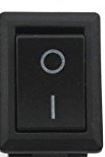 Wippschalter Ein / Aus 250VAC 6A (schwarz)