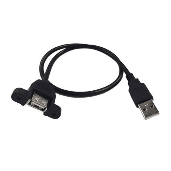 USB 2.0 A Stecker auf USB A Buchse Panel Mount 30 cm