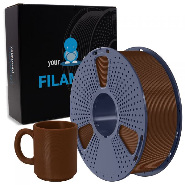 yourDroid PLA+ Filament Kaffeebraun 1.75mm 1kg