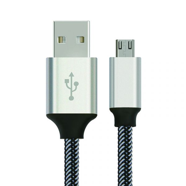 yourDroid 1m USB 2.0 Kabel, A-Stecker auf Micro-B, Metallgehäuse, Nylonhülse