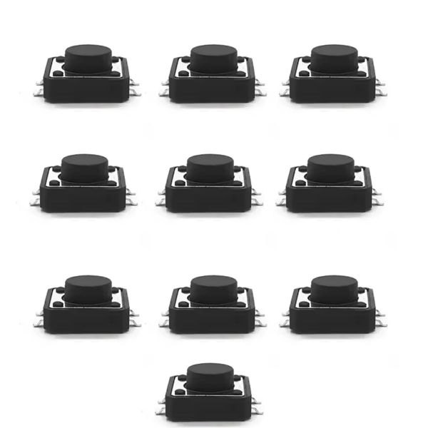 10x SMD-Taster 12×12×5,5mm Druckknopf-Microtaster für Platinenmontage