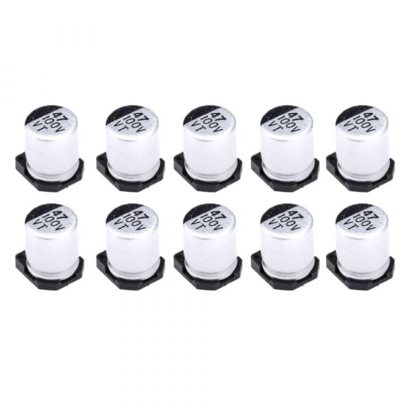 10x SMD Elko Elektrolyt Kondensator 50V 100uF