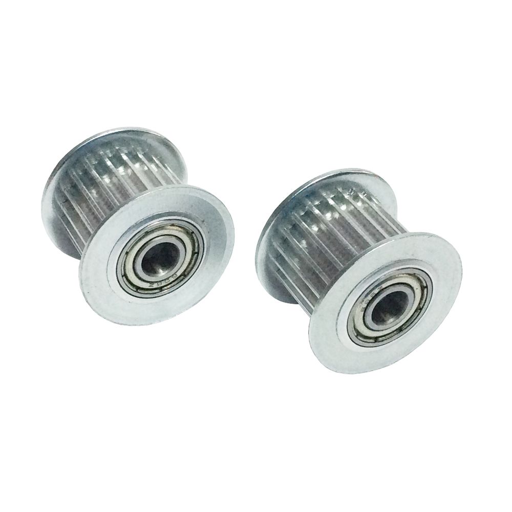 5 Stück 20 Zähne GT2 Zahnriemen, Aluminiumlegierung 10mm Breite Zahnriemen Spannrolle, Leerlaufscheibe für 3D-Drucker mit Außendurchmesser: 18 mm, Innendurchmesser