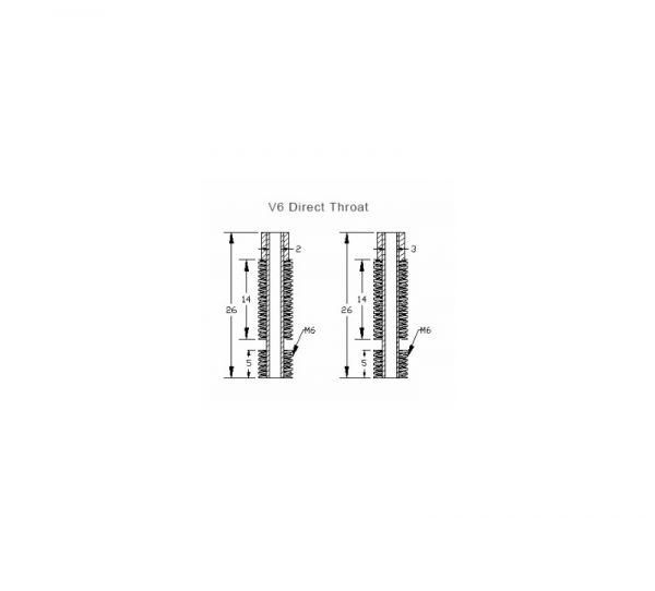 Zuführrohr für V6 J-Head Hot Ends 1.75 vollmetall