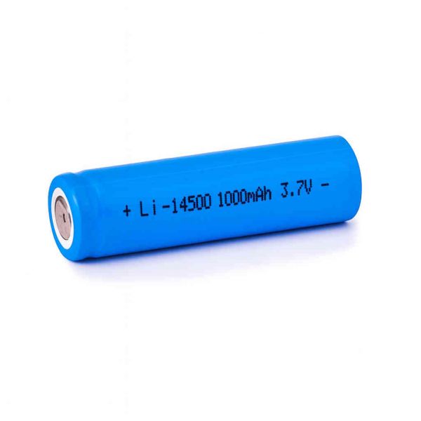 14500A2 Lithium-Ionen-Akku 1000mAh 3,6V–3,7V Flat Top (ohne Schutzschaltung)