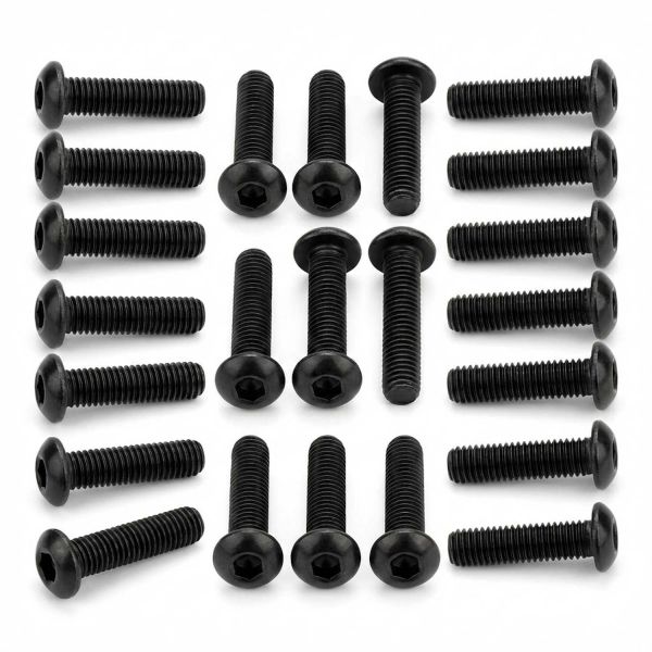 20x M5x25mm Linsenkopfschraube Innensechskant Edelstahl Schwarz