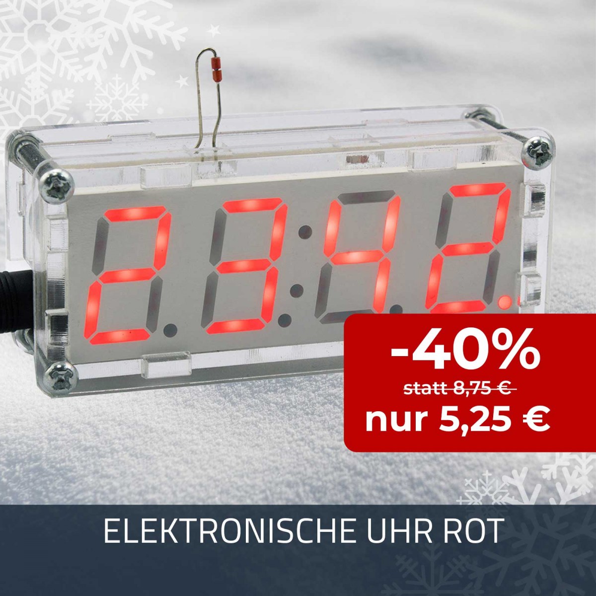 Elektronische Uhr mit 4 Bit Display