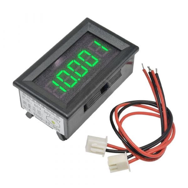 Digitales Voltmeter mit LED-Display DC 0-4.3000-33.000 V (grün)