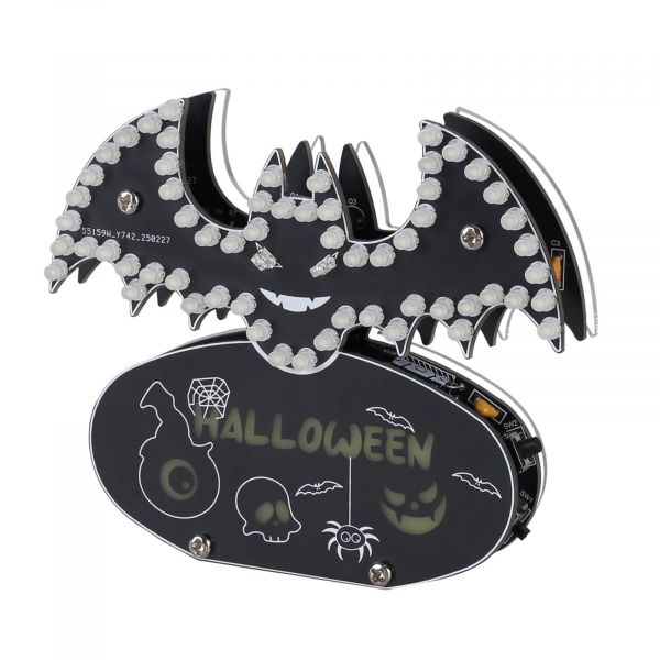Bausatz: Halloween LED Lötbausatz Fledermaus mit 5 Lichtmodi