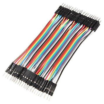40X Dupont Draht Rainbow Farbe Jumper-Kabel Klinkenbuchse Abstand Stiftleisten 