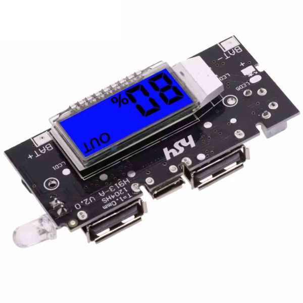 Powerbank Modul 5V Dual USB 18650 Ladeplatine mit LCD-Anzeige