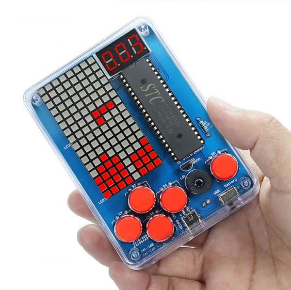 Bausatz: Mini Retro Handheld Konsole zum Löten (Rot)