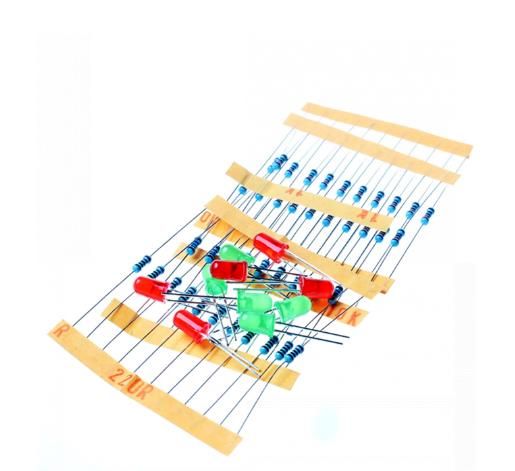 40 Widerstände mit 10 LEDs im Set