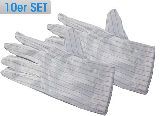 Antistatische Arbeitshandschuhe (ESD) 10er Pack